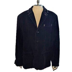 Nick(it) Black Cotton Corduroy Sport Coat, Men's Large